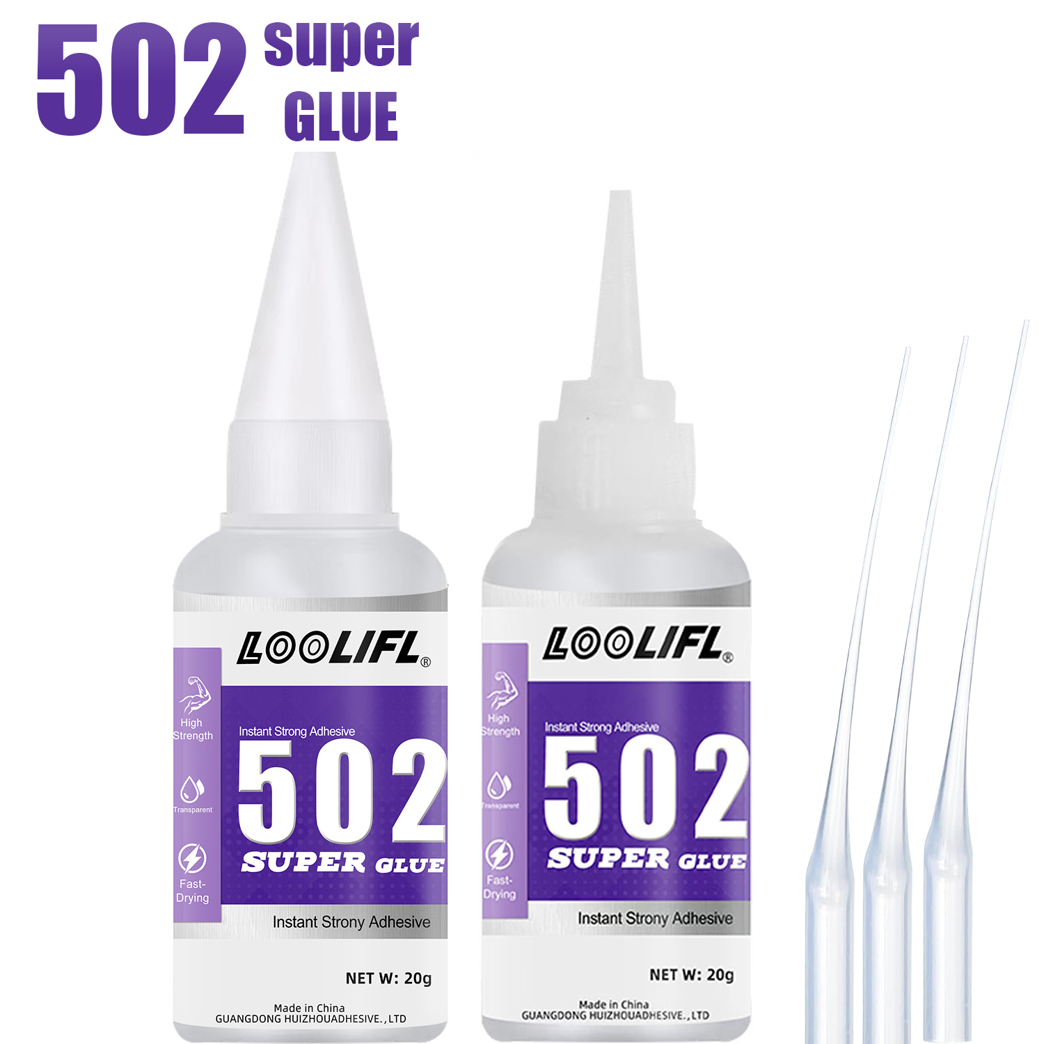 Woodworking Glue - Cola Super 502 de Secagem Rápida,