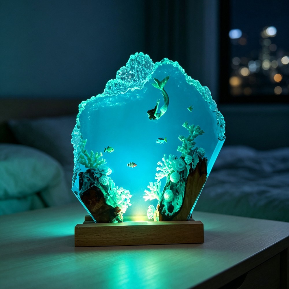 Escultura de Epóxi Sereia do M - Woodworking Resin avaliação e preço