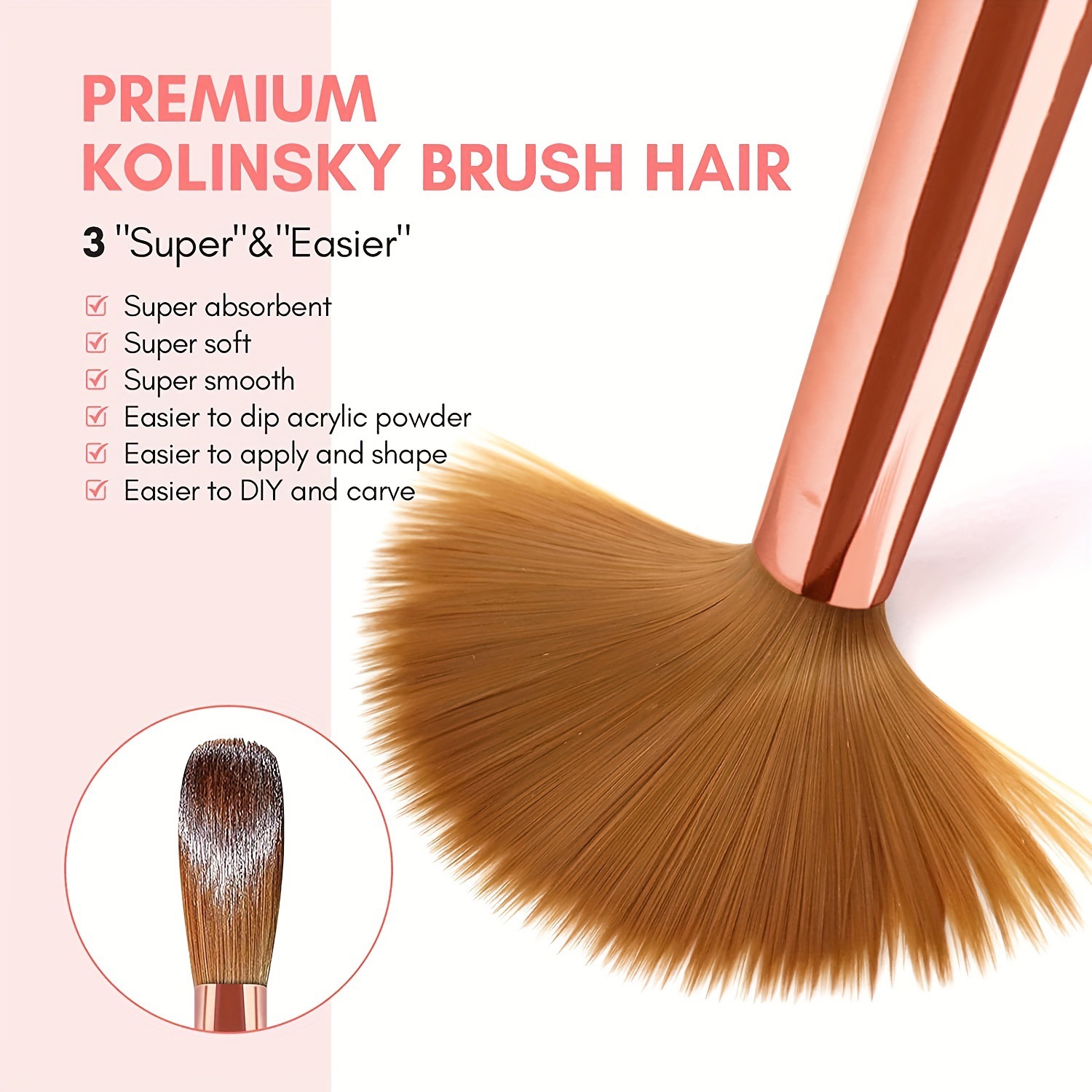 3 pçs kolinsky acrílico conjun - Wood Chisel Set avaliação e preço